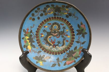 Large Chinese Antique Cloisonne Bowl