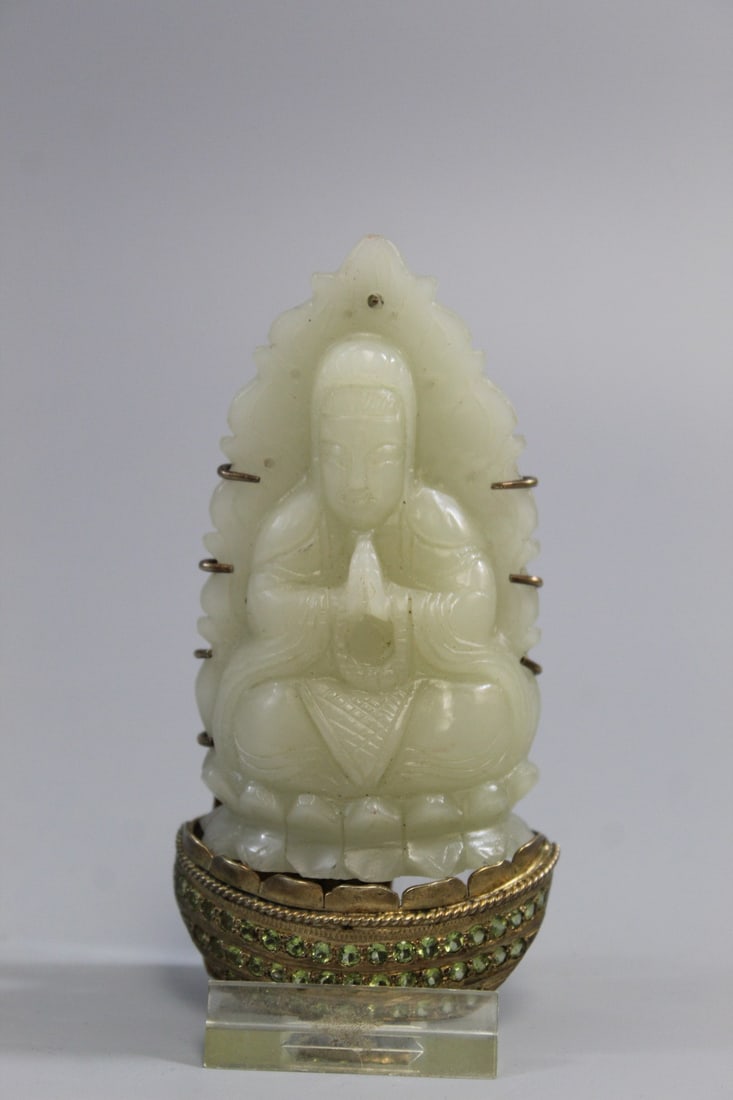 Chinese Carved Jade Buddha Figure (1 of 7)