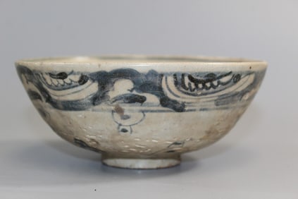 Vietnamese Blue and White Pottery Bowl
