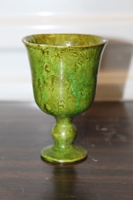Chinese Marble Glaze Green Cup