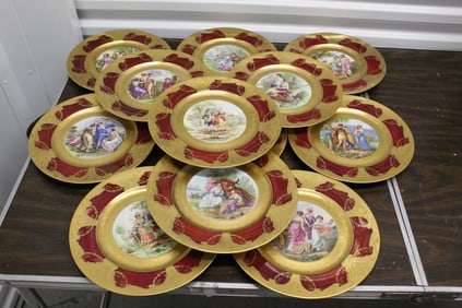 12 Limoge Plates