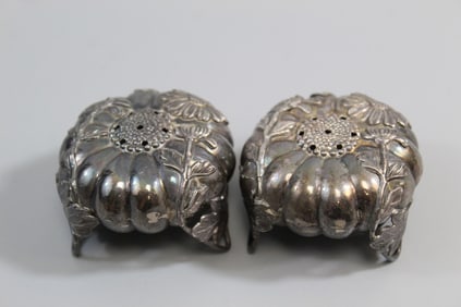 Pair of Japanese Silver Salt & Pepper Shakers