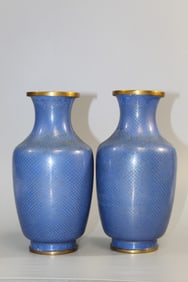 Pair of Chinese Cloisonne Vases