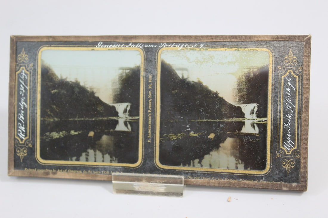 Genesse falls NY Glass Stereoview Photo (1 of 4)
