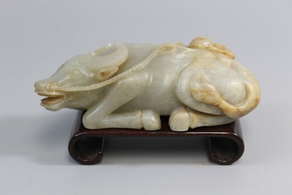 Chinese Carved Jade Buffalo