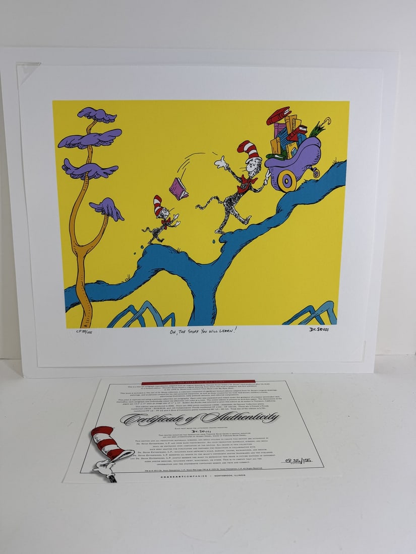 Dr. Seuss, "Oh, The Stuff You will Learn" limited edition serigraph (1 of 1)