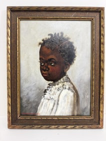 P. Filbert Nagle original oil painting on panel of young Black American girl