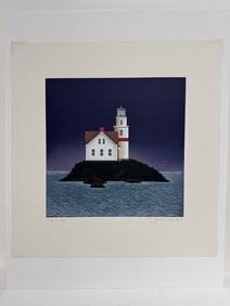 Ted Jeremenko signed limited edition serigraph, "Night Beacon"