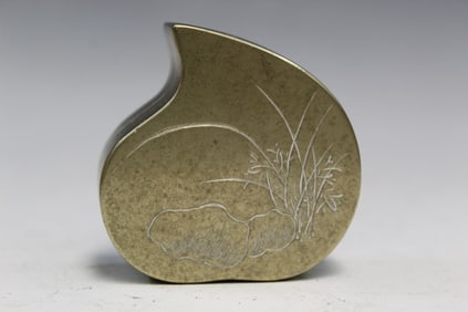 Chines Baitong Peach Shaped Ink Box