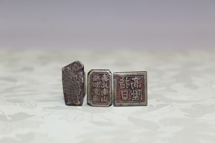 Three Chinese Brass Seals