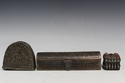 Three Vintage Metal Boxes