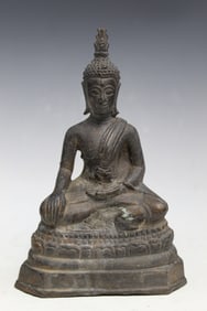 Southeast Asian Bronze Buddha Statue