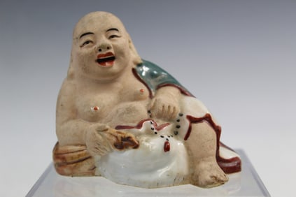 Chinese Porcelain Laughing Buddha Statue