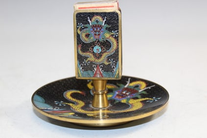 Chinese Cloisonne Match Holder