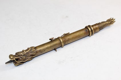 Chinese Brass Dragon Hand Arrow