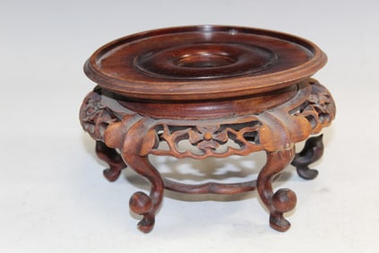 Chinese Carved Wood Stand