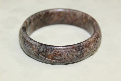 Chinese Carved Jade Bangle