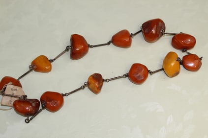 Amber beads necklace
