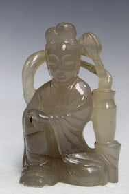 Chinese Carved Agate Figurine