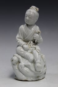 Chinese Blanc de Chine Porcelain Figure of a Boy
