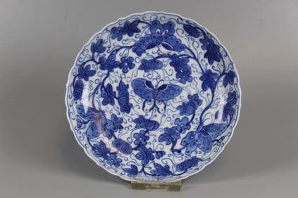 Chinese Blue and White Porcelain Dish
