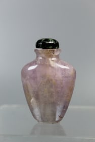 Chinese Pink Quartz Snuff Bottle