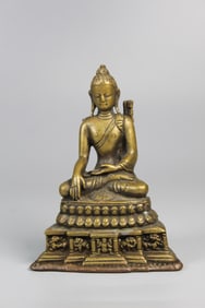 Antique Indian Bronze Buddha Statue