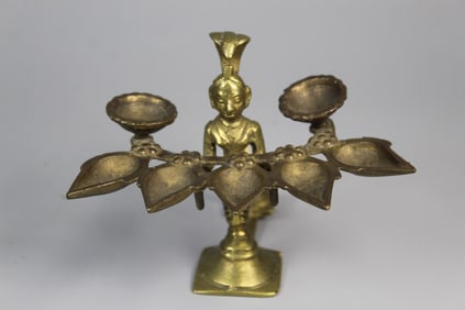 Indian Brass Oil Lamp