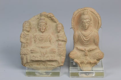 Two Buddhist Terracotta Amulets