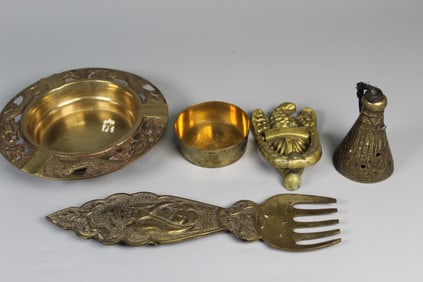 Group of Asian Metal Items