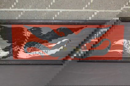 Vintage Painted Eagle Wood Sign