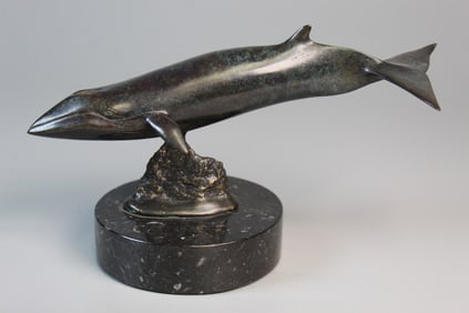 Randy Puckett (American B. 1946). Bronze Whale.