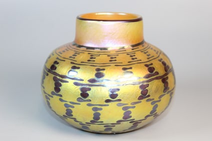 Lundberg Studios Red Indian Glass Basket with Rim