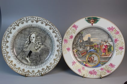 Two Chinese Export Style Porcelain Dishes