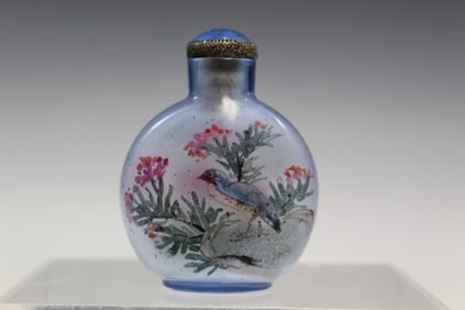 Chinese Reverse Painting Glass Snuff Bottle