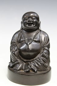 Chinese Carved Composite Figure of Laughing Buddha