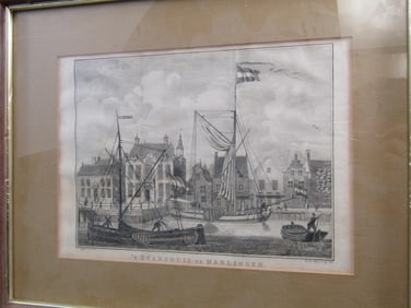 Stadhuis Harlingen, Lithograph 1786. 10x7.25".