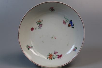 Chinese Export Famille Rose Porcelain Saucer