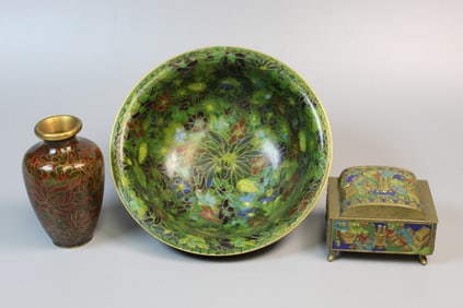 Three Asian Cloisonne Items