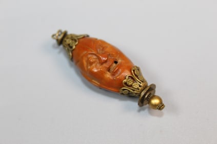 Chinese Carved Olive Nut Pendant