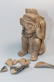 Antique Pottery Figure