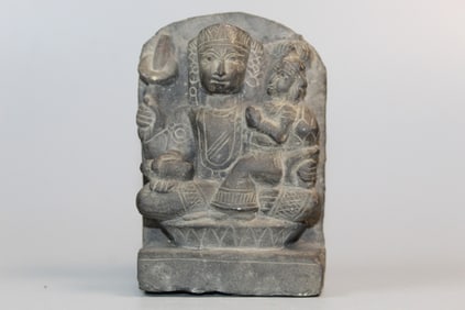 Antique Indian Carved Stone Buddha Statue