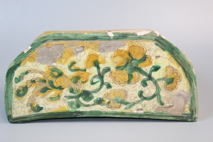 Chinese Sancai pottery pillow