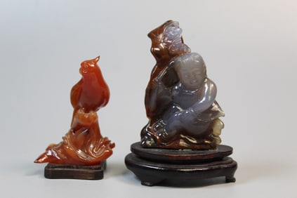 Two agate carving