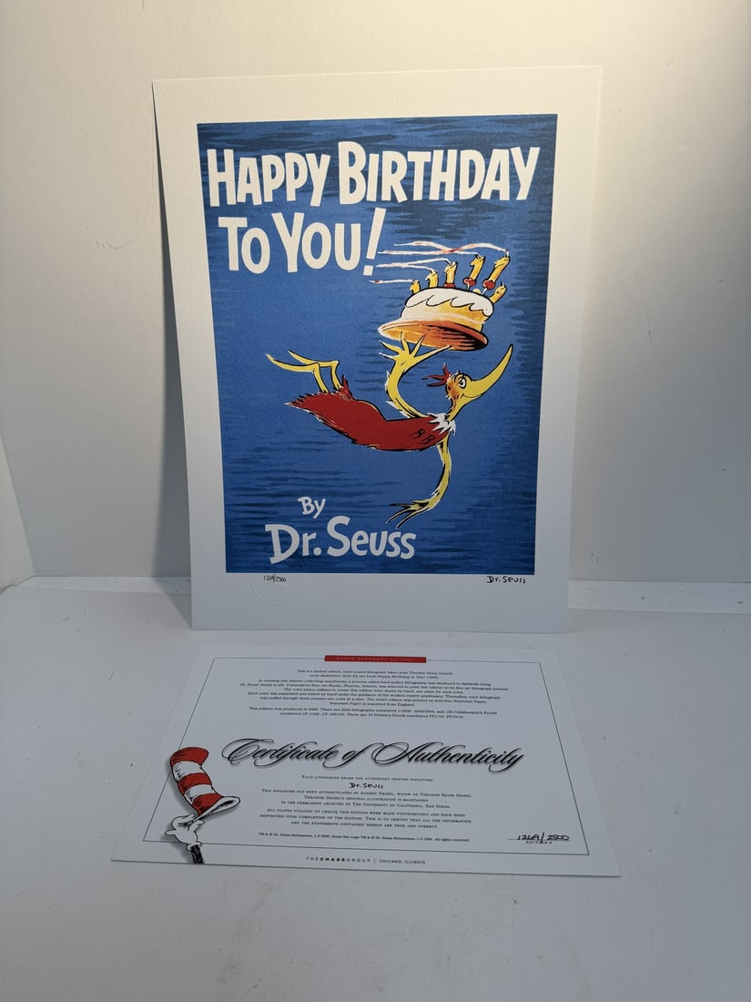 Dr Seuss "Happy Birthday to You" limited edition lithograph (1 of 1)