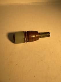 Jade ring handle for walking stick