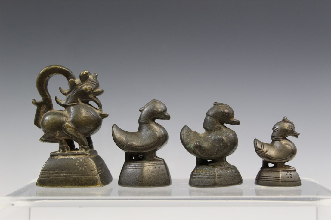 Southeast Asian Bronze Weight Set (1 of 5)