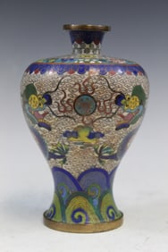 Chinese Cloisonne Meiping Dragon Vase
