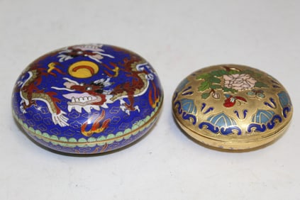 Two Asian Cloisonne Boxes