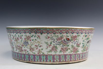 Chinese famille rose porcelain fish bowl